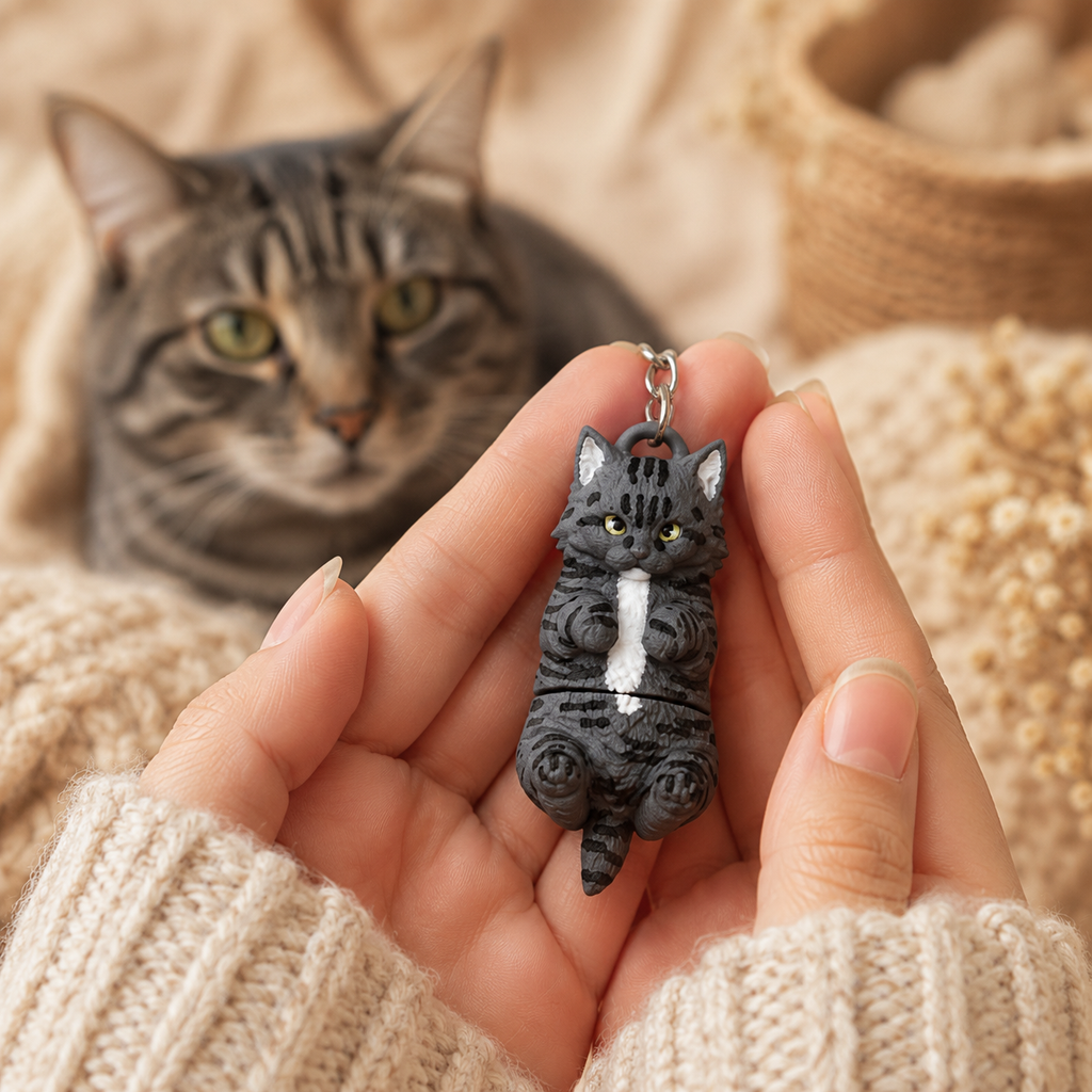 Porte-clef Chat Tigré