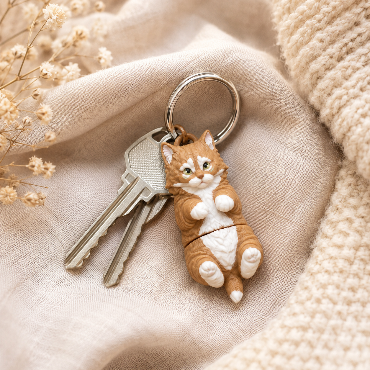 Porte-clef Chat Tigré Roux