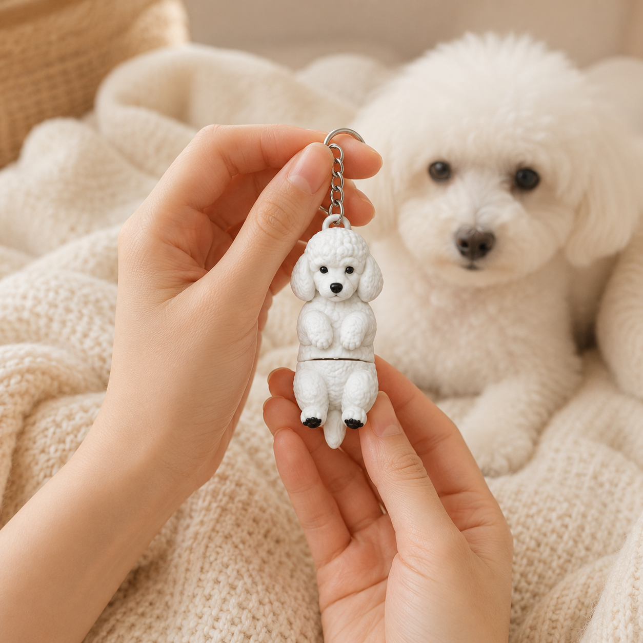 Porte-clef Caniche