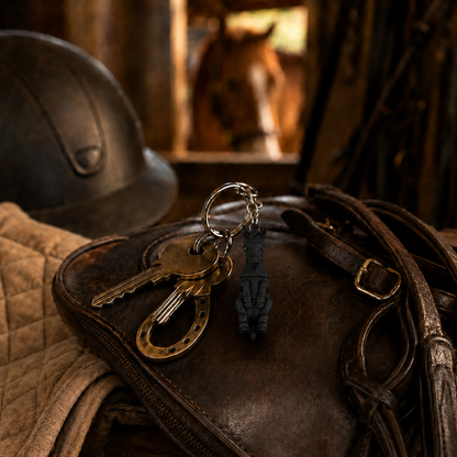 Porte-clef Poulain imprimé en 3D par Minelys, figurine décorative pour trousseau de clefs (vue supplémentaire)